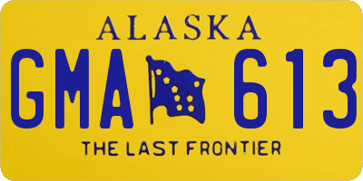 AK license plate GMA613