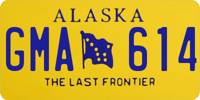 AK license plate GMA614