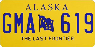 AK license plate GMA619