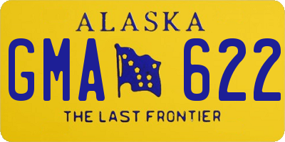 AK license plate GMA622