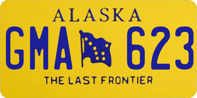 AK license plate GMA623