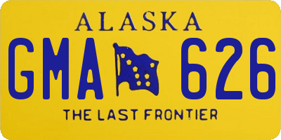 AK license plate GMA626