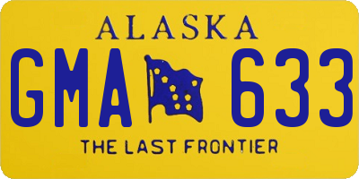 AK license plate GMA633
