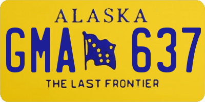 AK license plate GMA637