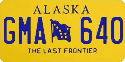 AK license plate GMA640