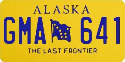 AK license plate GMA641