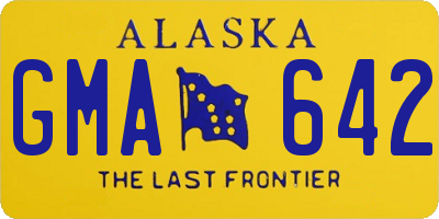 AK license plate GMA642