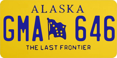 AK license plate GMA646