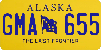 AK license plate GMA655
