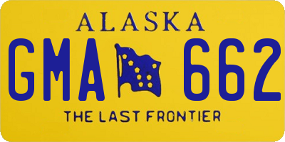 AK license plate GMA662