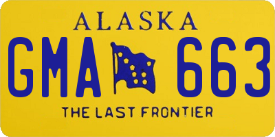 AK license plate GMA663