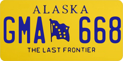 AK license plate GMA668