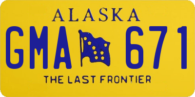 AK license plate GMA671