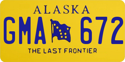 AK license plate GMA672