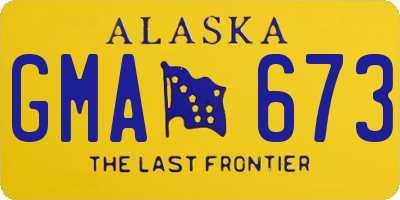 AK license plate GMA673