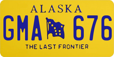 AK license plate GMA676