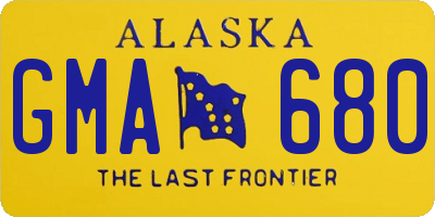 AK license plate GMA680