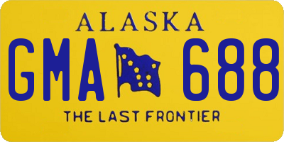 AK license plate GMA688