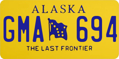 AK license plate GMA694