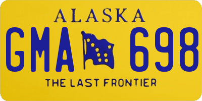 AK license plate GMA698