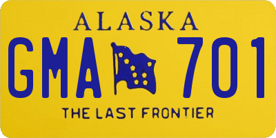 AK license plate GMA701