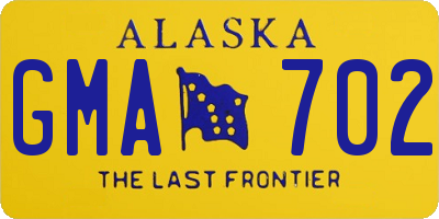 AK license plate GMA702