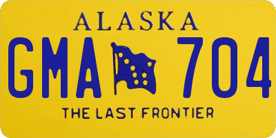 AK license plate GMA704