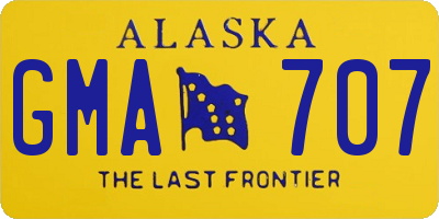 AK license plate GMA707