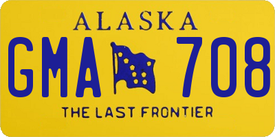 AK license plate GMA708