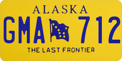 AK license plate GMA712