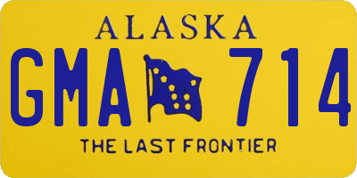 AK license plate GMA714