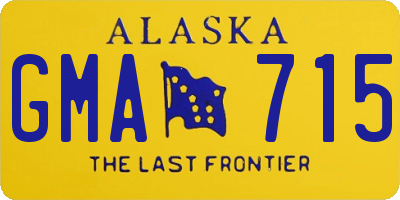 AK license plate GMA715