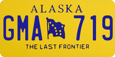 AK license plate GMA719