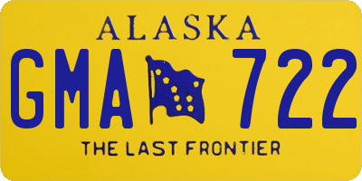 AK license plate GMA722
