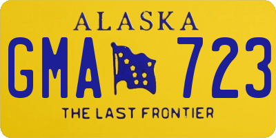 AK license plate GMA723