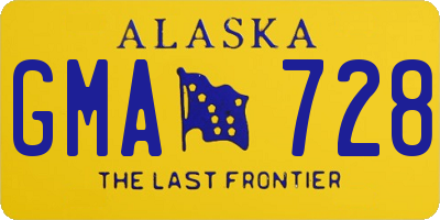 AK license plate GMA728