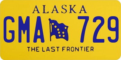 AK license plate GMA729