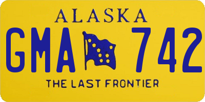 AK license plate GMA742