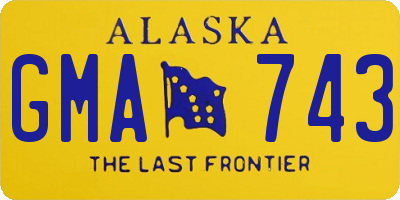 AK license plate GMA743