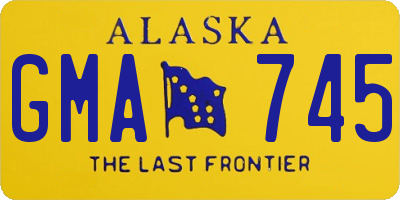 AK license plate GMA745