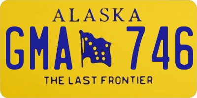 AK license plate GMA746
