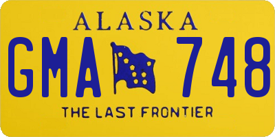 AK license plate GMA748