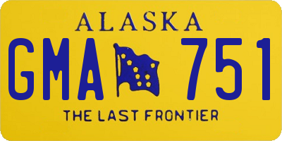 AK license plate GMA751