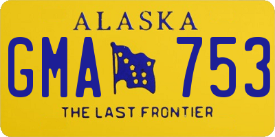 AK license plate GMA753