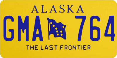 AK license plate GMA764