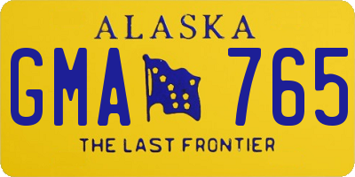 AK license plate GMA765