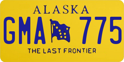 AK license plate GMA775
