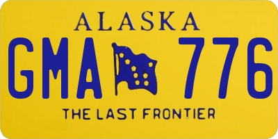 AK license plate GMA776