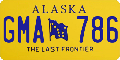 AK license plate GMA786