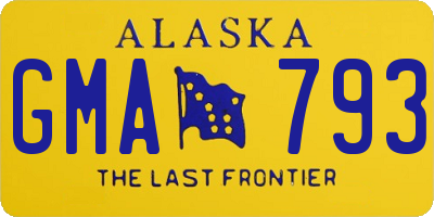 AK license plate GMA793